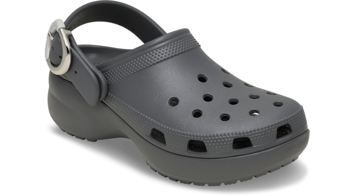 Crocs Women Classic Platform Dipped Buckle Clogs Carbon 213230-0YK