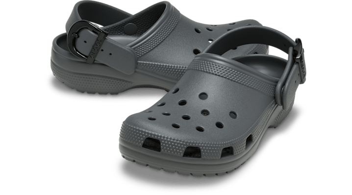 Crocs Classic Enamel Buckle Clogs Carbon 213347-0YK