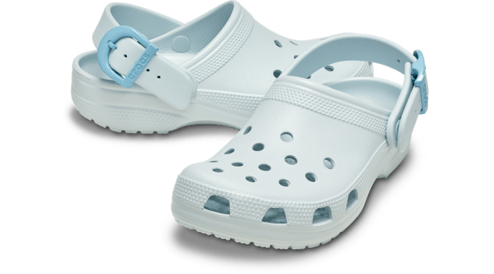 Crocs Classic Enamel Buckle Clogs Vapor Ice 213347-5EA