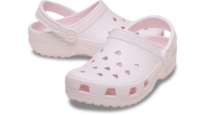 Crocs Classic Hearts Cut Out Clogs Bubble Ice 213441-7DF