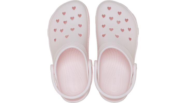 Crocs Classic Hearts Cut Out Clogs Bubble Ice 213441-7DF