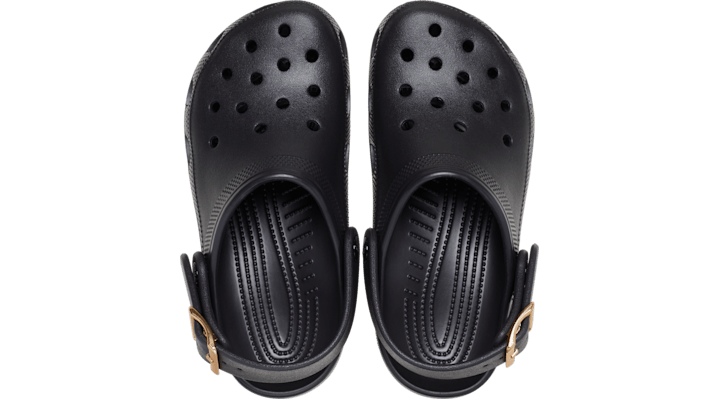 Crocs Classic Metallic Buckle Clogs Black 213543-001