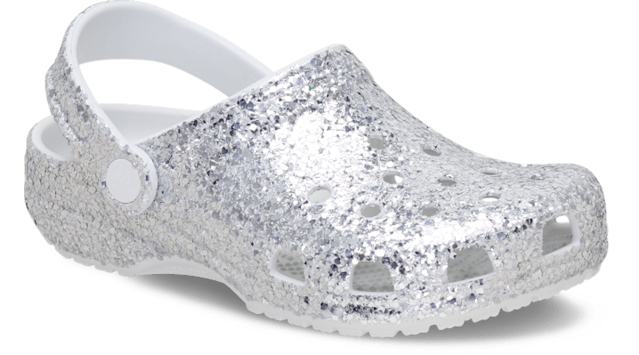 Crocs Classic Dazzle Glitter Clogs Kinder Silver 213915-040
