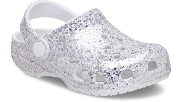 Crocs Toddler Classic Dazzle Glitter Clogs Kinder Silver 213916-040