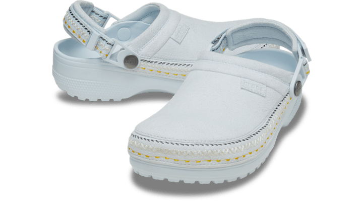 Crocs Crafted Vegan Suede Stitch Clogs Sky Ice 214048-5EW