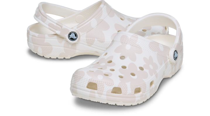 Crocs Classic Pop Petals Clogs Chalk 214090-0PZ
