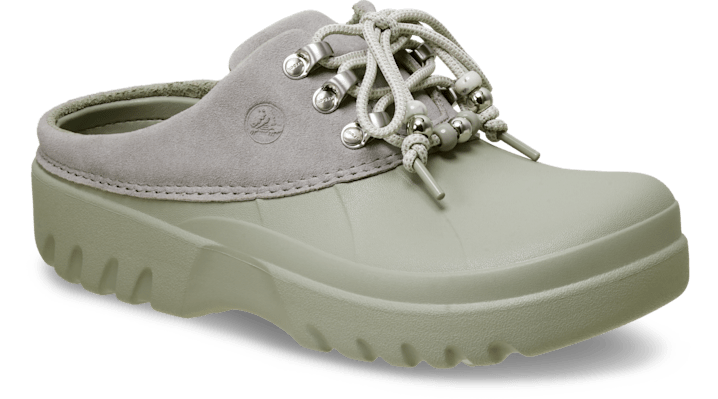 Crocs Axle Suede Mule Clogs Elephant 214137-1LM