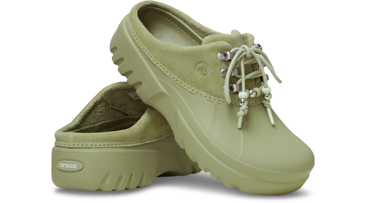 Crocs Axle Suede Mule Clogs 'Tac Green' 214137-3DD