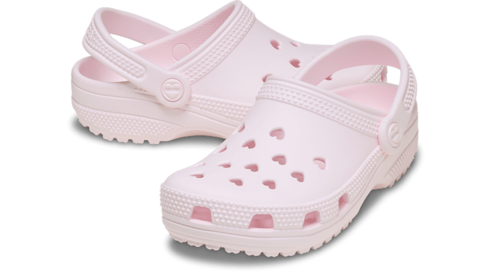 Crocs Classic Hearts Cut Out Clogs Kinder Bubble Ice 214206-7DF