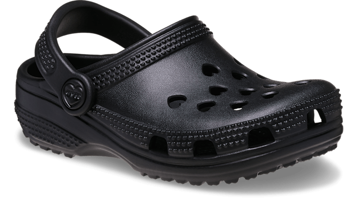 Crocs Toddler Classic Hearts Cut Out Clogs Kinder Black 214207-001