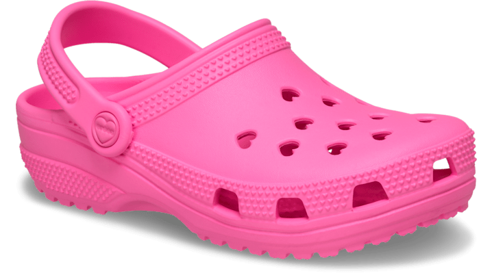 Crocs Classic Hearts Cut Out Clogs Kinder Pink Punch 214206-7EK