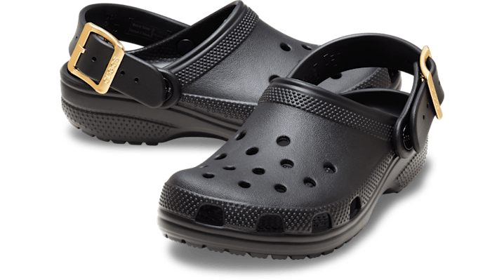 Crocs Classic Metallic Buckle Clogs Kinder Black 214228-001