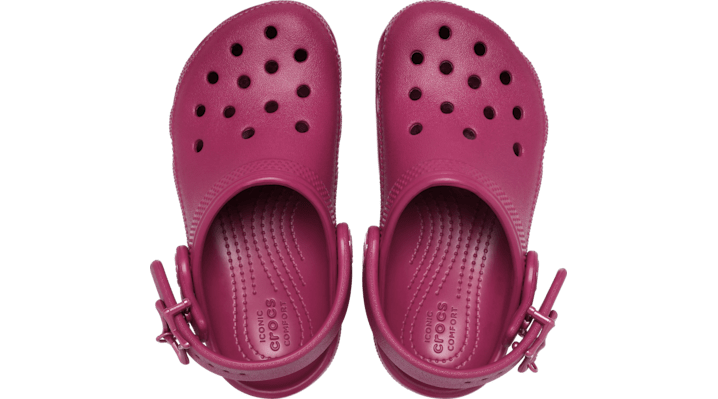 Crocs Toddlers Classic Star Buckle Clogs Kinder Royal Pink 214369-7DQ