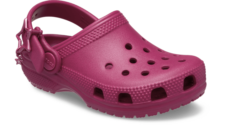 Crocs Toddlers Classic Star Buckle Clogs Kinder Royal Pink 214369-7DQ