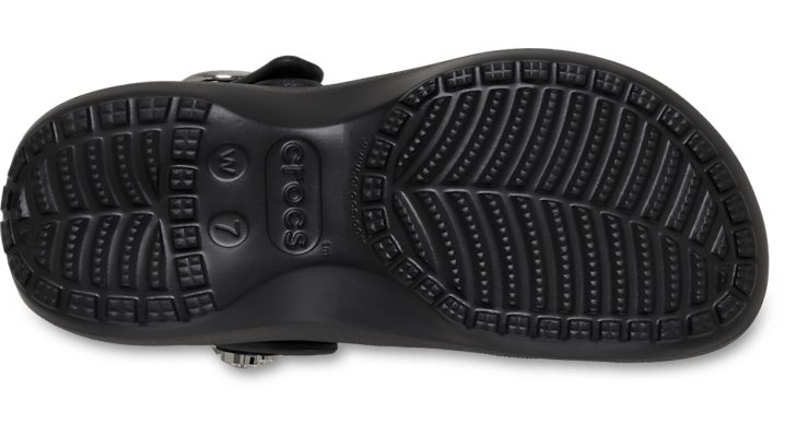 Crocs Classic Platform Studded Buckle Clogs 'Black' 214731-001