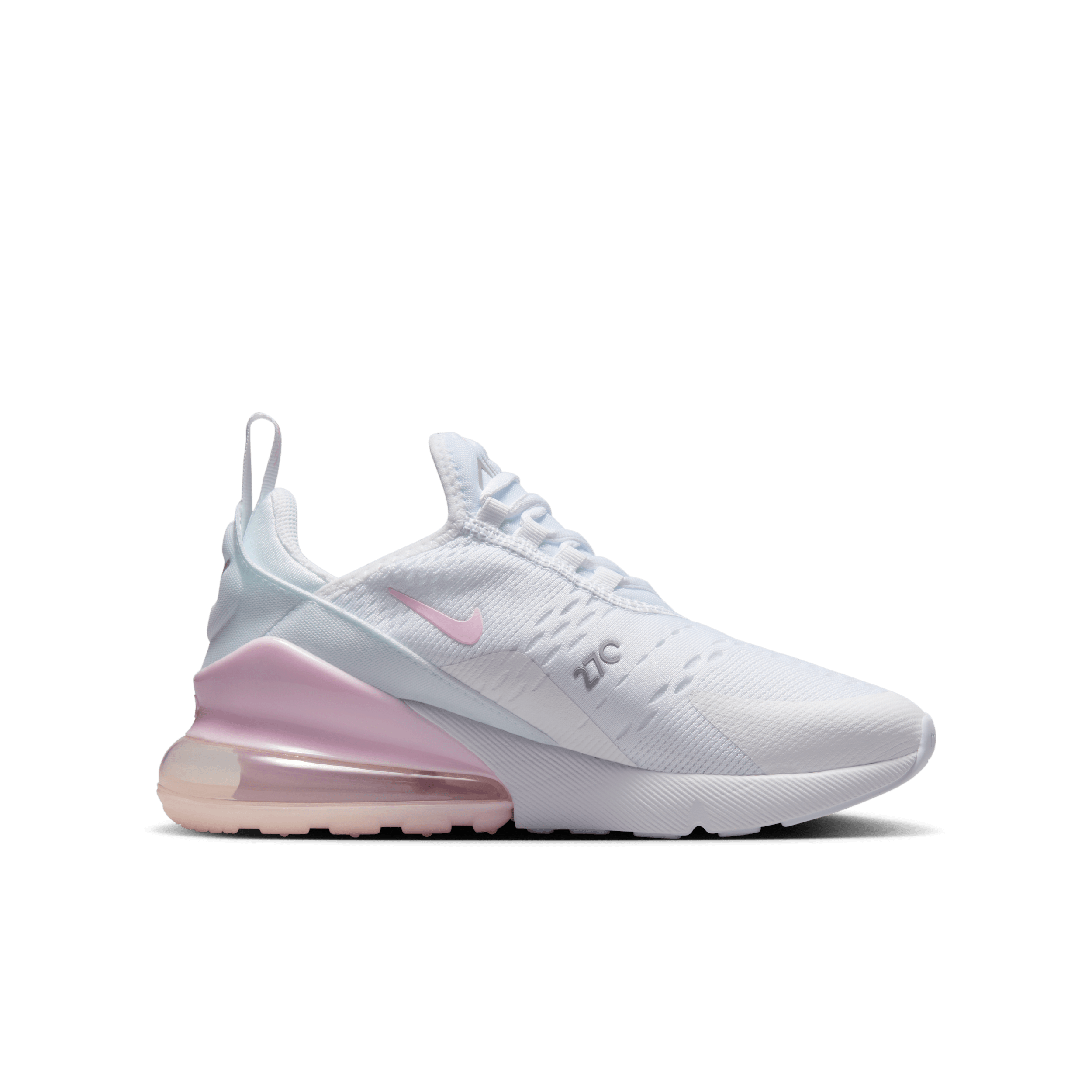 Nike Air Max 270 White Light Smoke Grey Pink Foam (GS) 943345-122