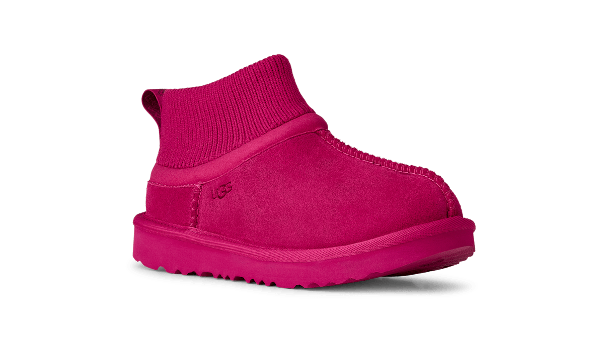 UGG® Classic Ultra Mini Stretch Cuff Boot Kids Dark Peony 1157702K-DNY