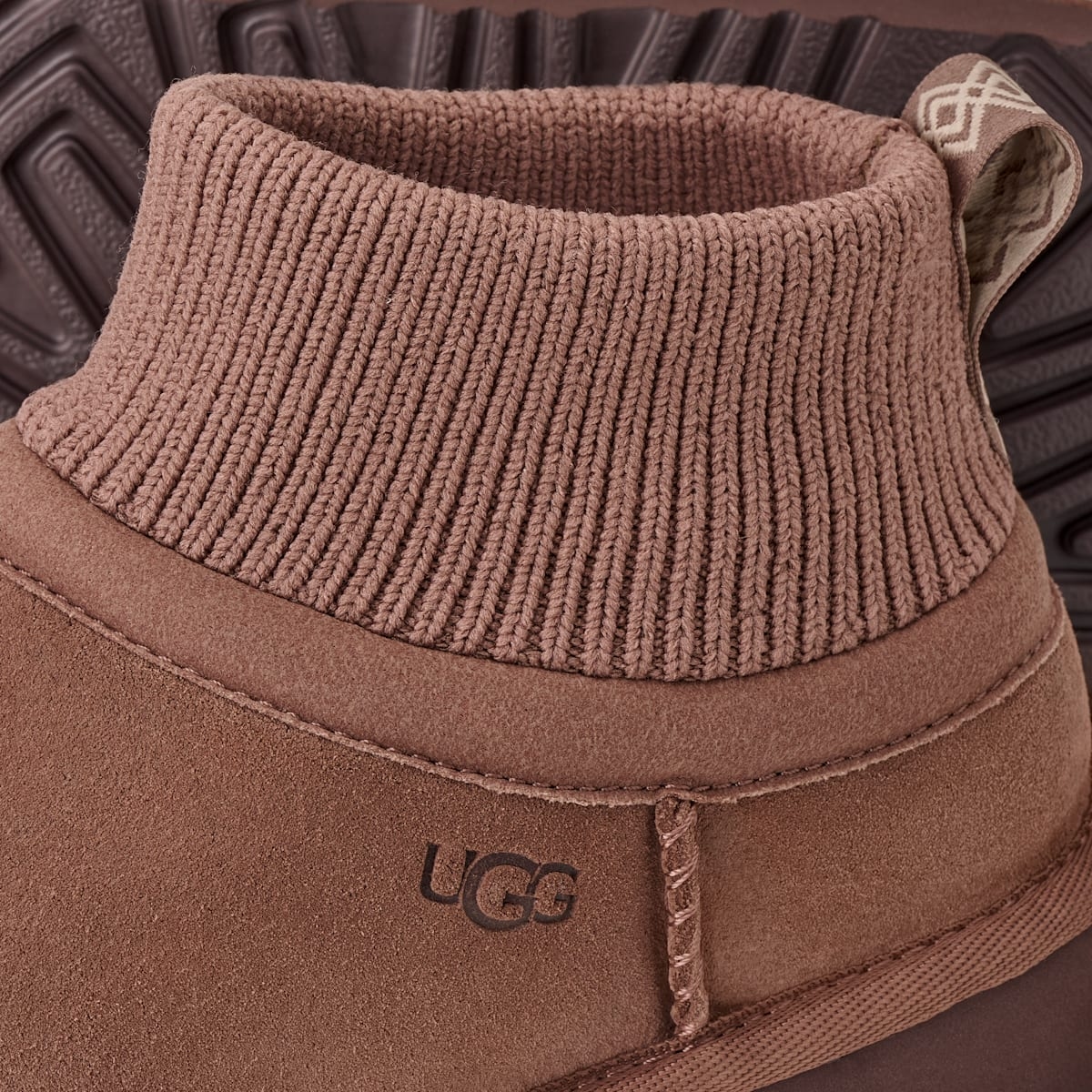 UGG® Classic Ultra Mini Stretch Cuff Boot Kids Rocky Oak 1157702K-RYK