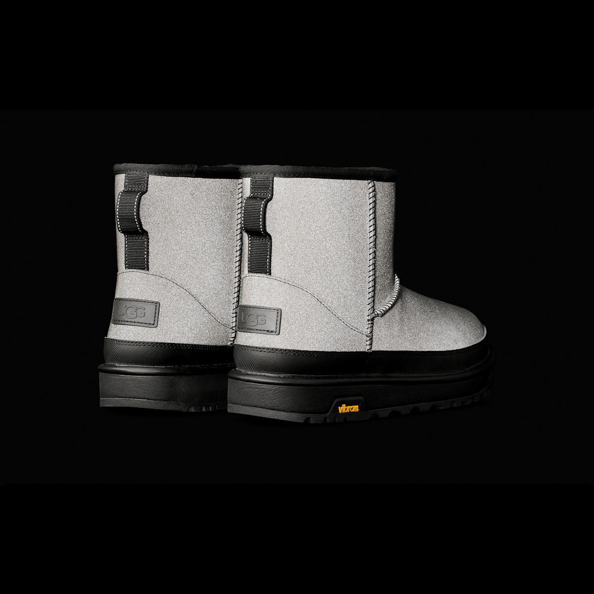 UGG® Classic Mini Reflective Boot Black Reflective 1171110-BRLC