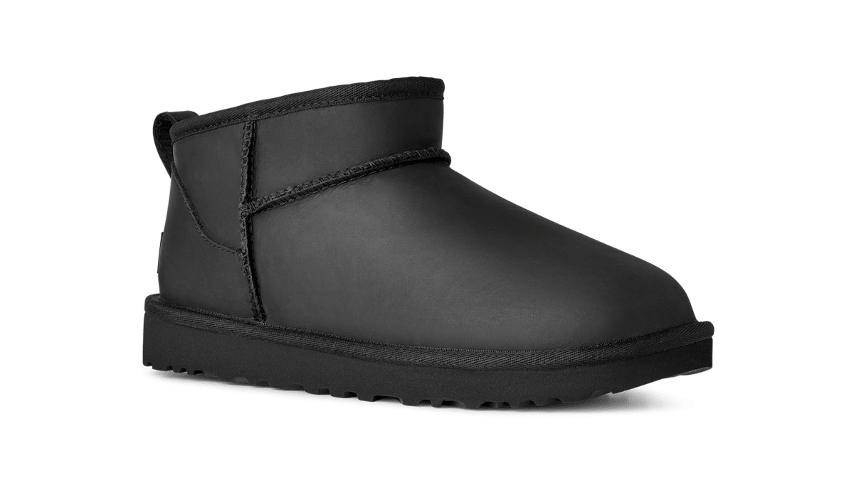 UGG® Classic Ultra Mini Leather Boot Black 1174210-BLK