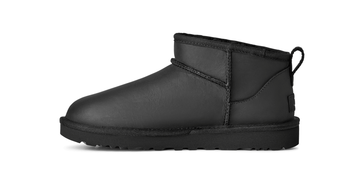 UGG® Classic Ultra Mini Leather Boot Black 1174210-BLK