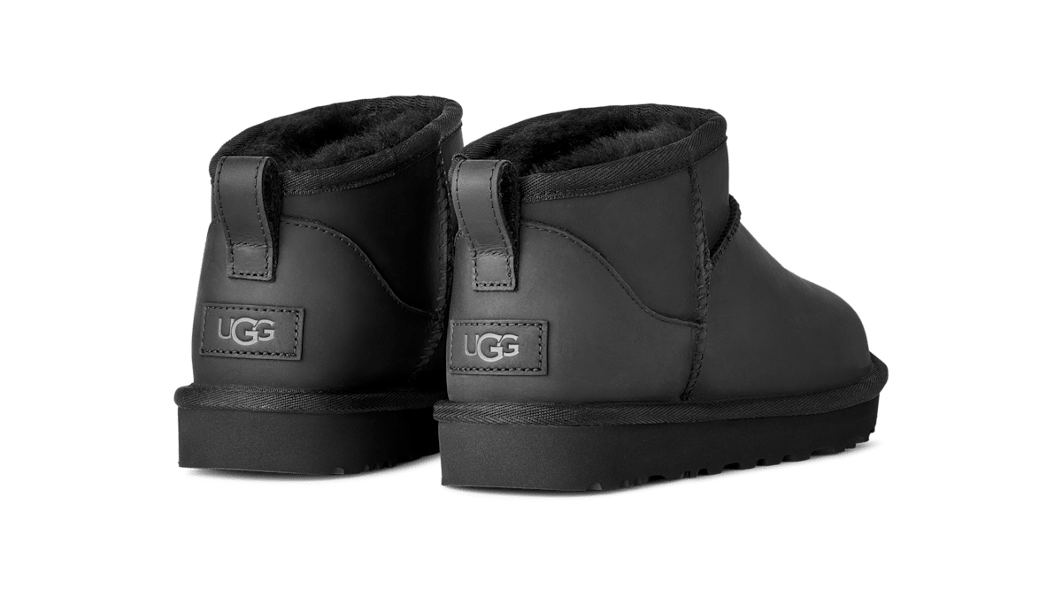UGG® Classic Ultra Mini Leather Boot Black 1174210-BLK