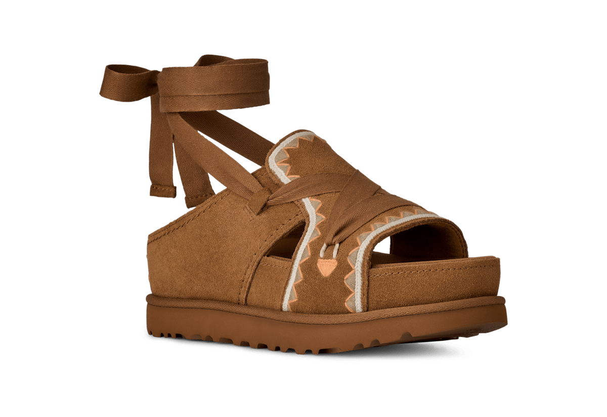 UGG® Goldenstar Hi Artistitch Sandal Brown 1175133-CHMU