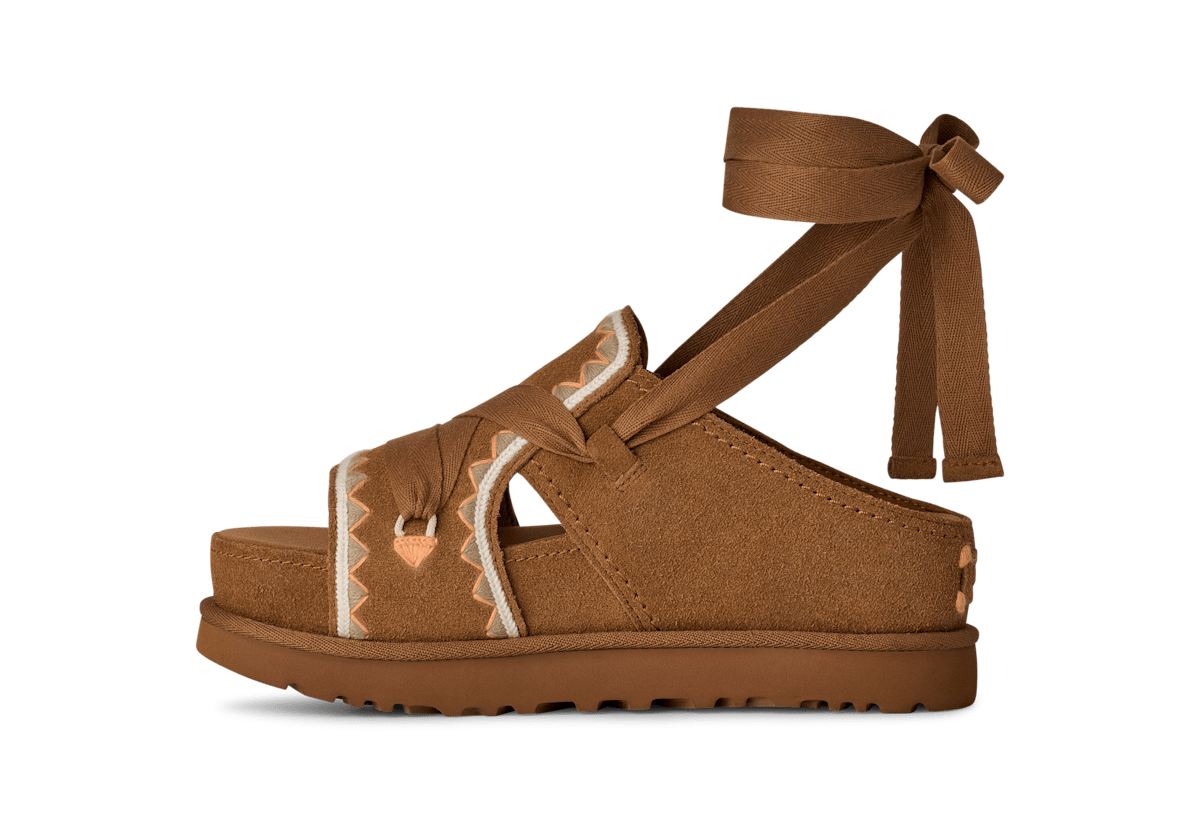 UGG® Goldenstar Hi Artistitch Sandal Brown 1175133-CHMU