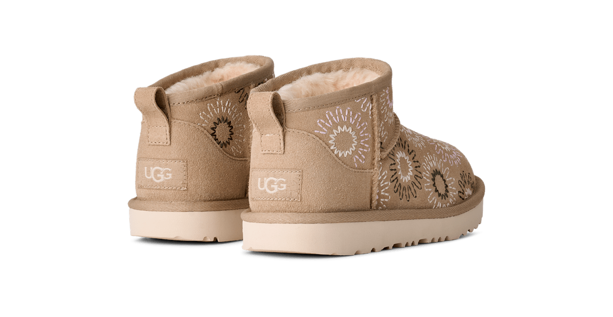 UGG® Classic Ultra Mini Sun Stitch Boot 'Mustard Seed' 1175211K-MDSD