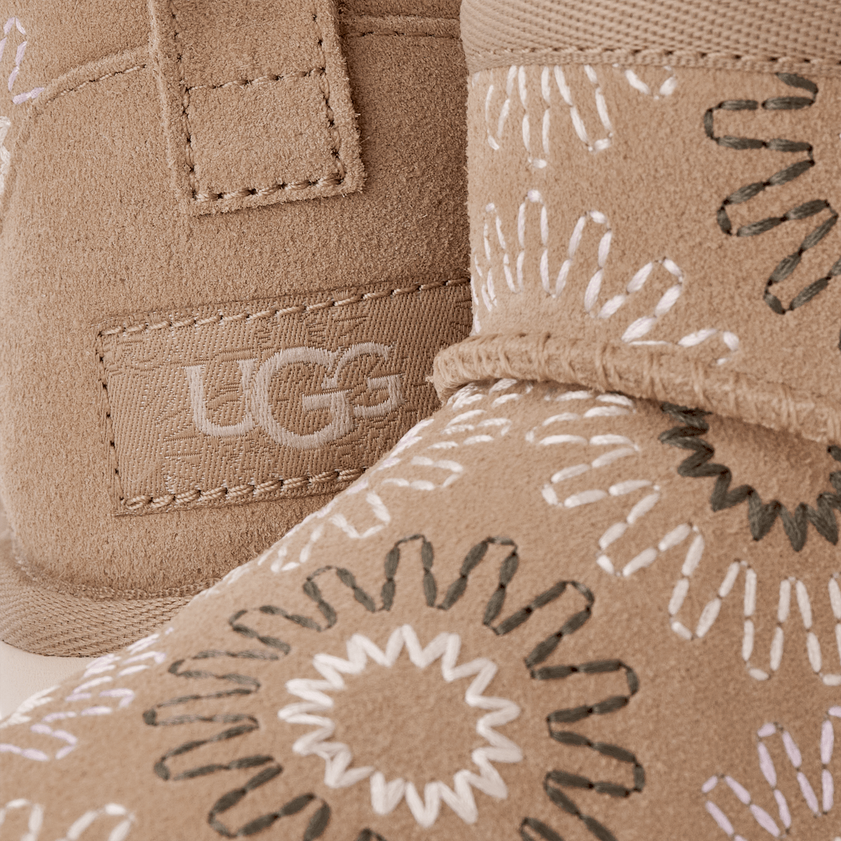 UGG® Classic Ultra Mini Sun Stitch Boot 'Mustard Seed' 1175211K-MDSD