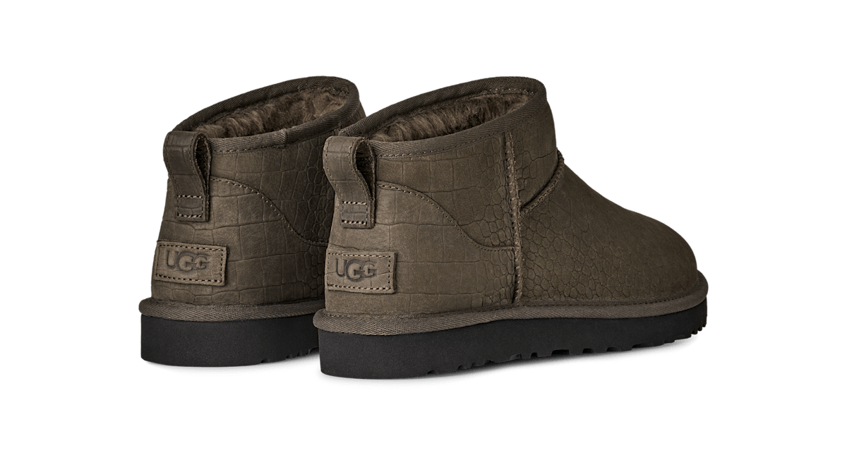 UGG® Classic Ultra Mini Embossed Boot Dense Smoke 1178661-DNSS