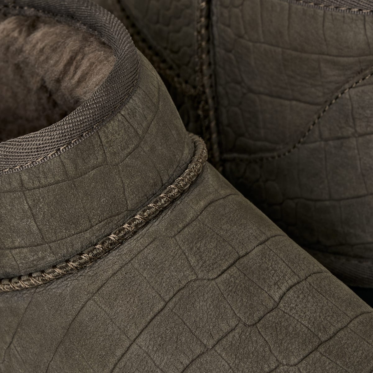 UGG® Classic Ultra Mini Embossed Boot Dense Smoke 1178661-DNSS