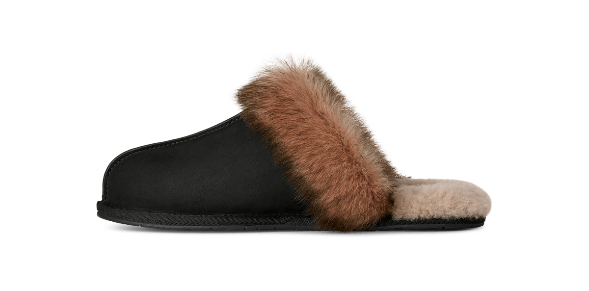 UGG® Scuffette Nubuck Slipper 'Black' 1183330-BLK