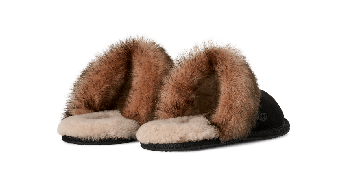 UGG® Scuffette Nubuck Slipper 'Black' 1183330-BLK