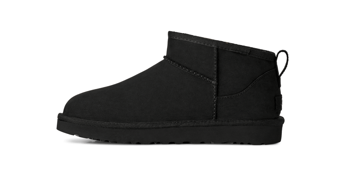 UGG® Classic Ultra Mini Nubuck Boot 'Black' 1184556-BLK