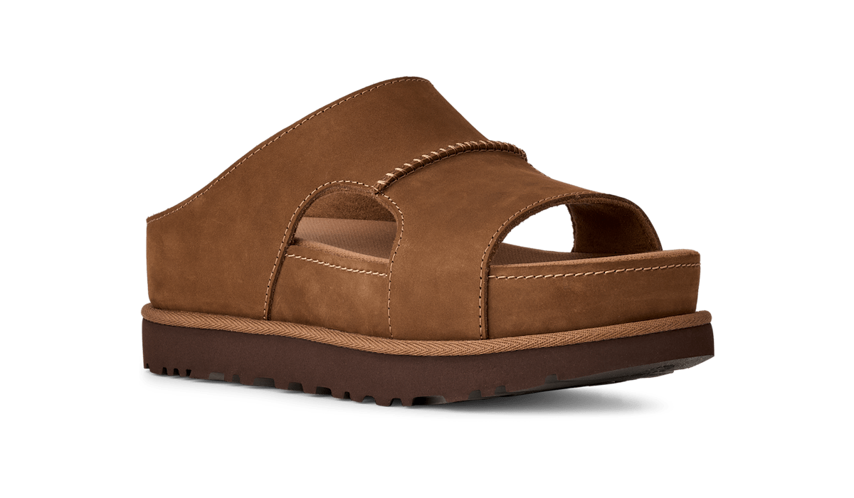 UGG® Goldenstar Hi Cutout Slide 'Dark Chestnut' 1184930-DKC