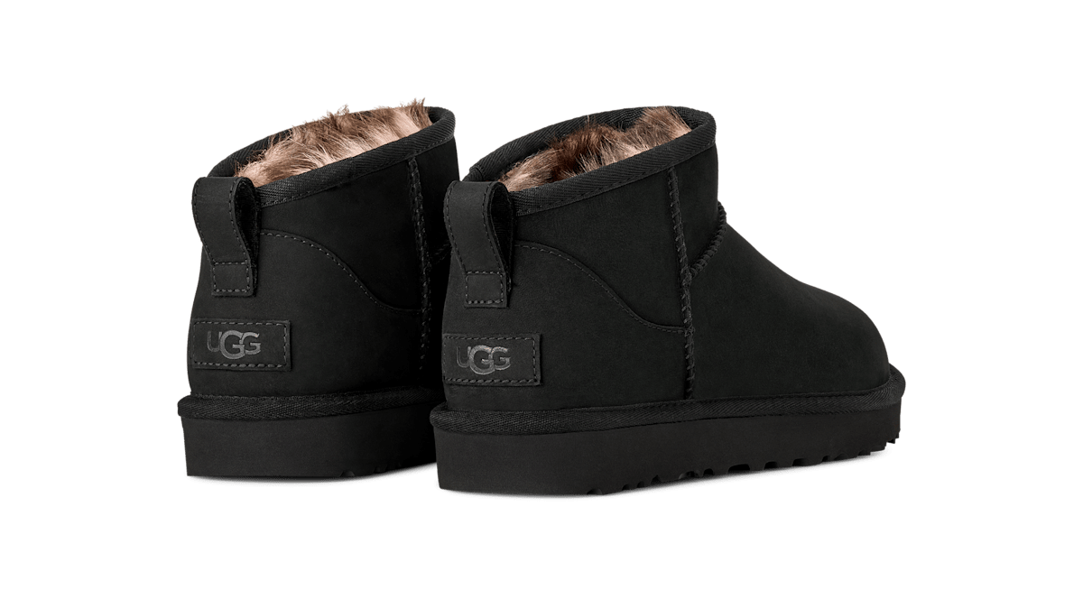 UGG® Classic Ultra Mini Nubuck Boot 'Black' 1184556-BLK