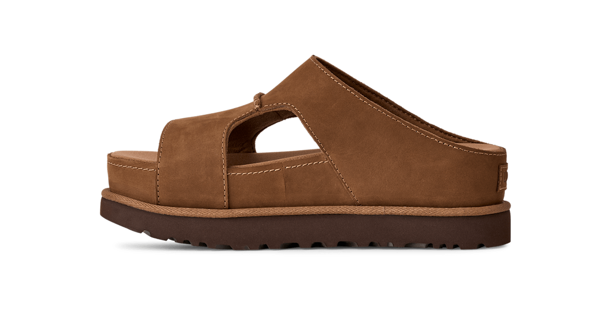 UGG® Goldenstar Hi Cutout Slide 'Dark Chestnut' 1184930-DKC