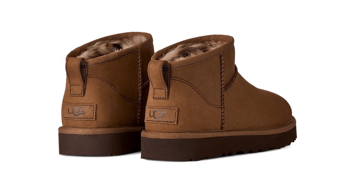 UGG® Classic Ultra Mini Nubuck Boot 'Dark Chestnut' 1184556-DKC
