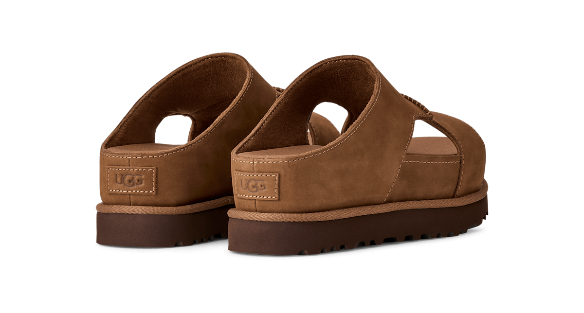 UGG® Goldenstar Hi Cutout Slide 'Dark Chestnut' 1184930-DKC