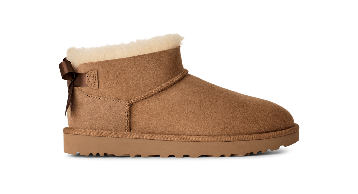 UGG® Ultra Mini Bailey Bow Boot Brown 1185491-CHE