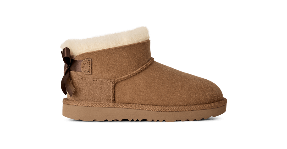 UGG® Ultra Mini Bailey Bow Boot 'Chestnut' 1185920K-CHE