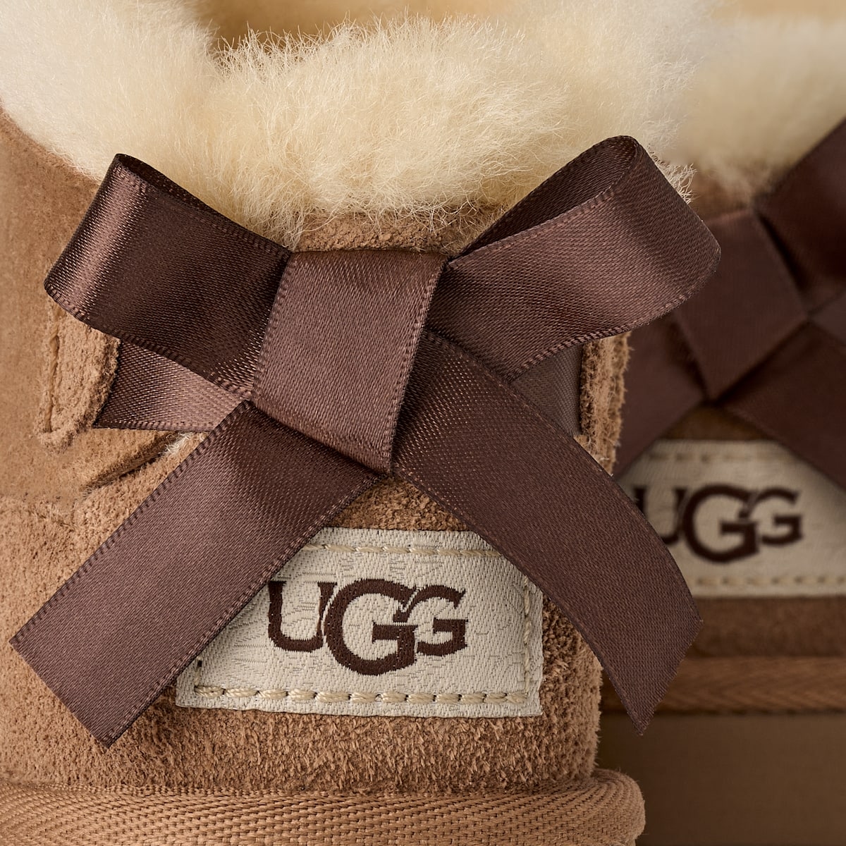 UGG® Ultra Mini Bailey Bow Boot 'Chestnut' 1185920K-CHE