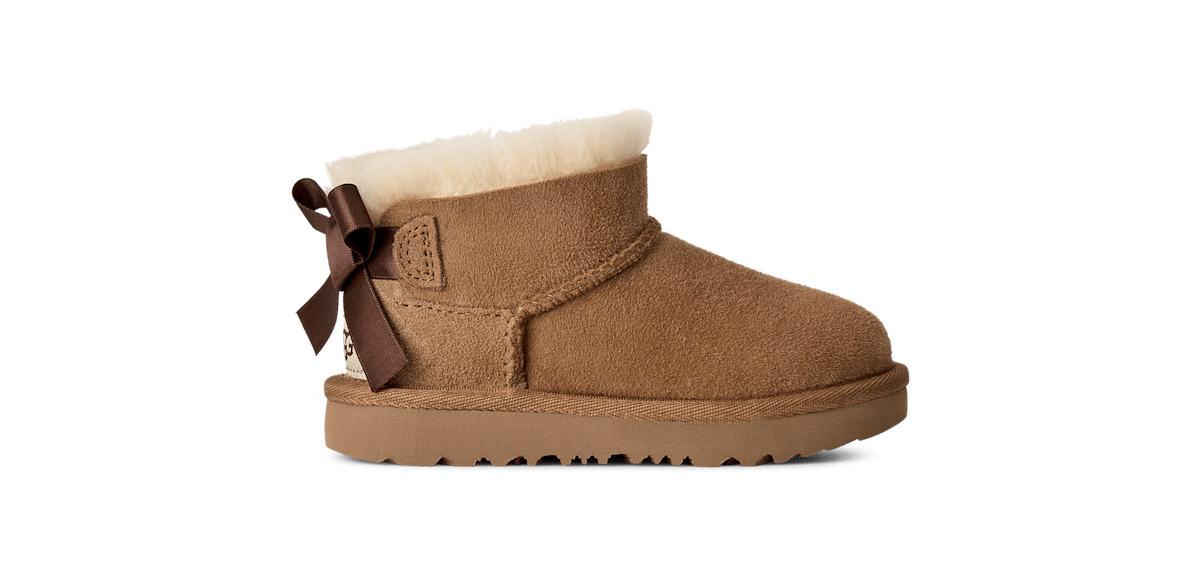 UGG® Ultra Mini Bailey Bow Boot 'Chestnut' 1185920T-CHE
