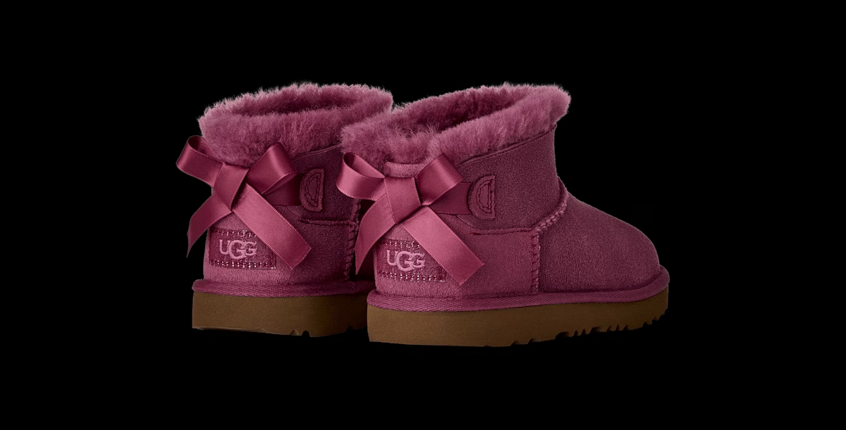 UGG® Ultra Mini Bailey Bow Boot 'Dark Winterberry' 1185920K-DKWN
