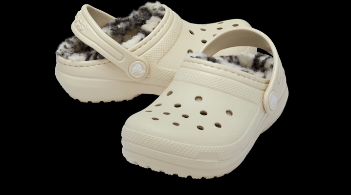Crocs Classic Plaid Lined Clogs 'Bone' 215001-2Y2