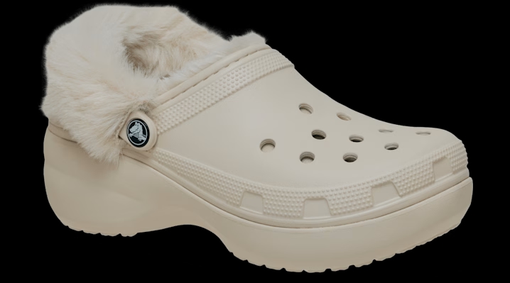 Crocs Classic Platform Fuzz Lined Clogs 'Frappé' 212854-2MC