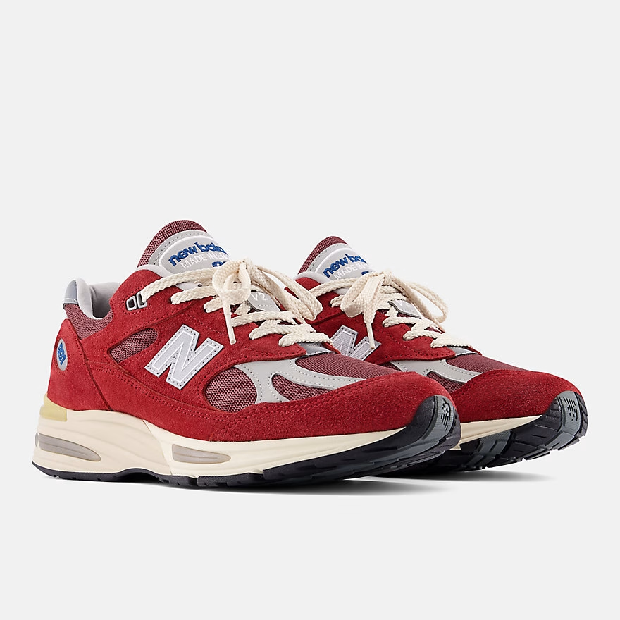 New Balance 991v2 Made in UK 'Karanda Red' - Vintage Sports Pack U991RS2