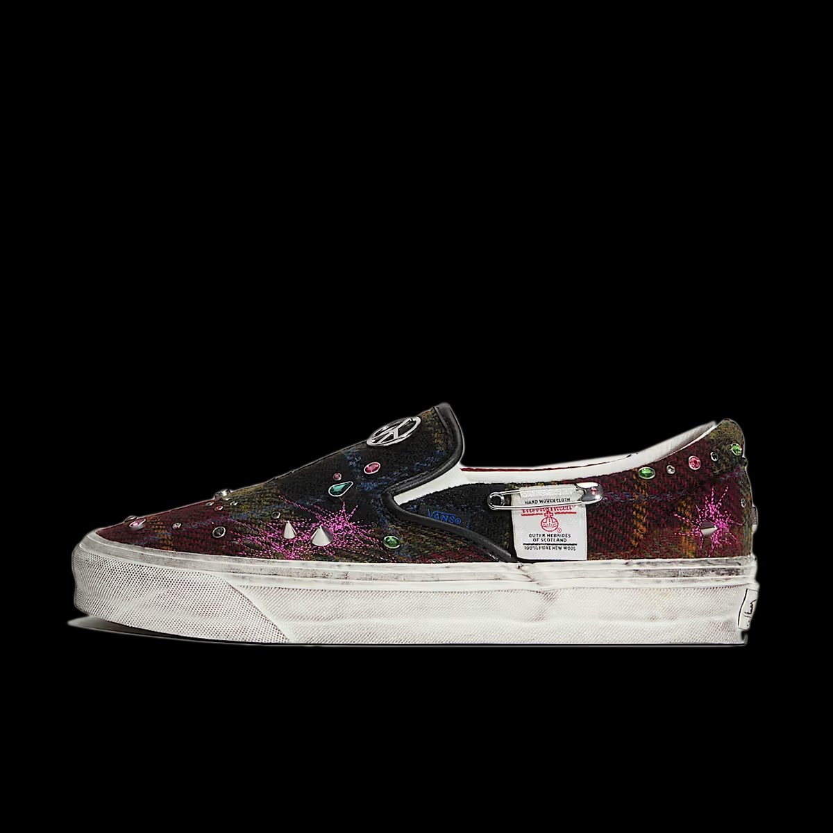 Vans Premium Classic Slip-On 'Red & Orange' - Harris Tweed VN000E96BJN