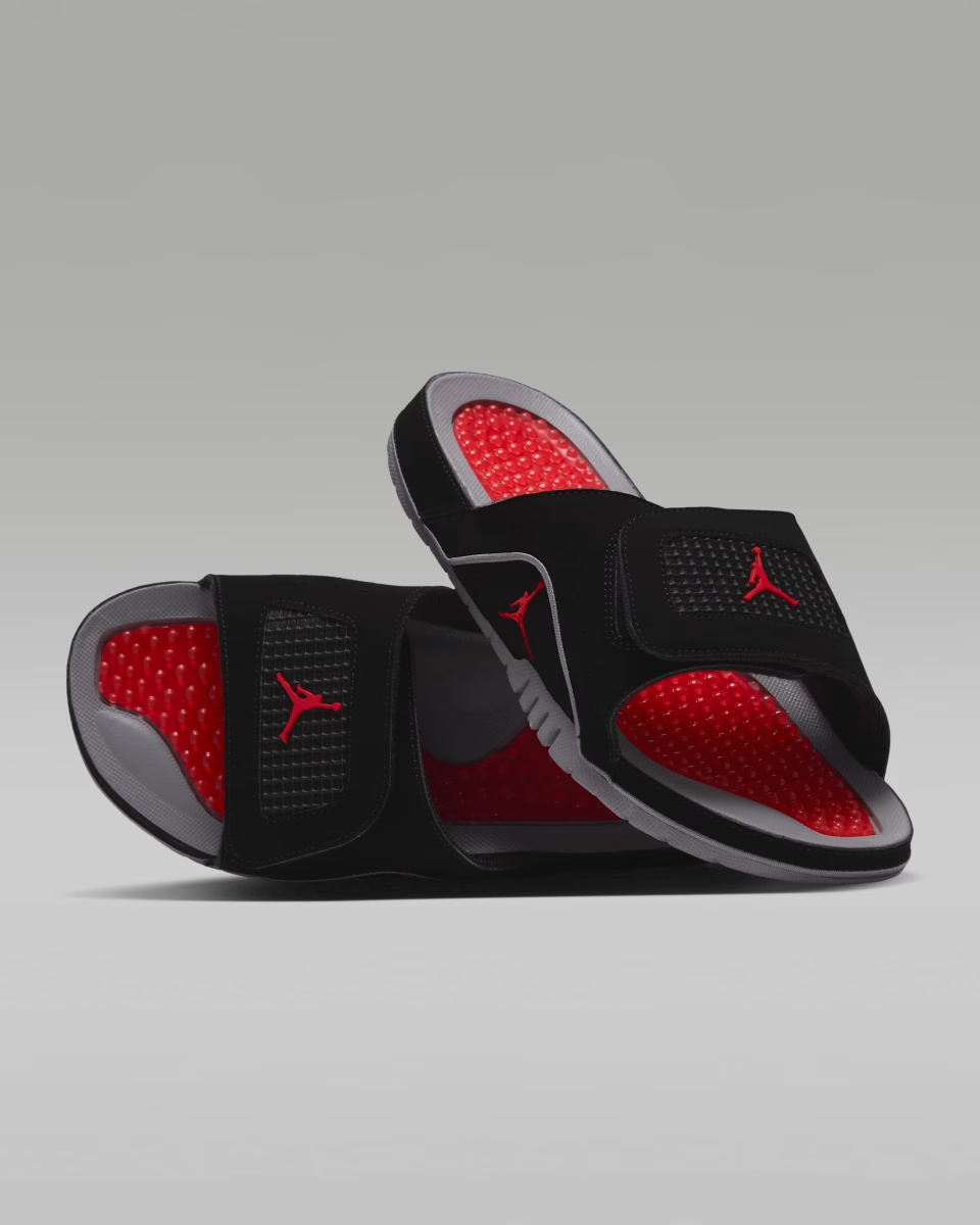 Jordan Hydro 4 Retro Slides 'Black Cement' 532225-005